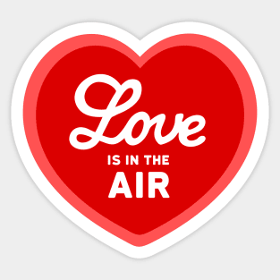 Love is in the Air - Red Heart Sticker